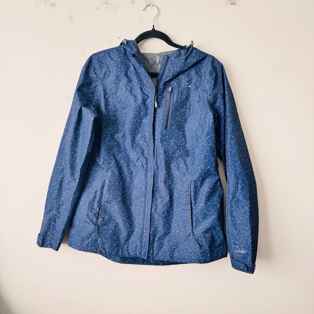 Paradox Blue Zip Up Rain/Wind Jacket Women’s Size M